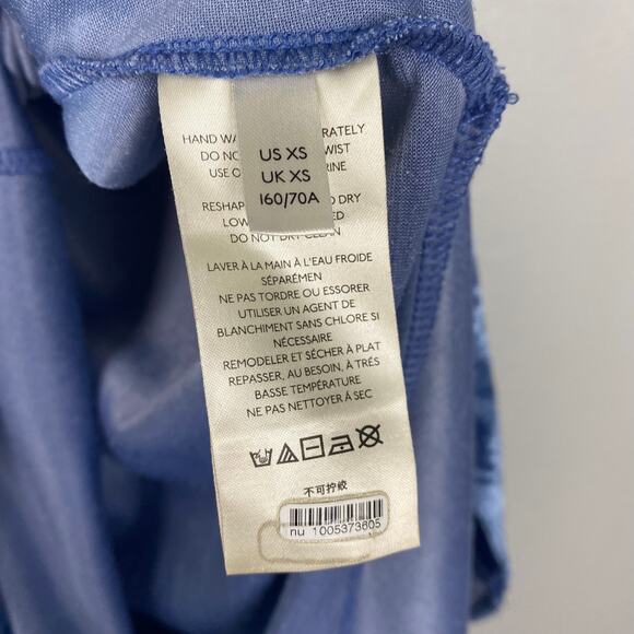 Free People Noa Velvet Slip Skirt Light Night Crushed‎ Velvet Mix Blue Size XS - Picture 10 of 11